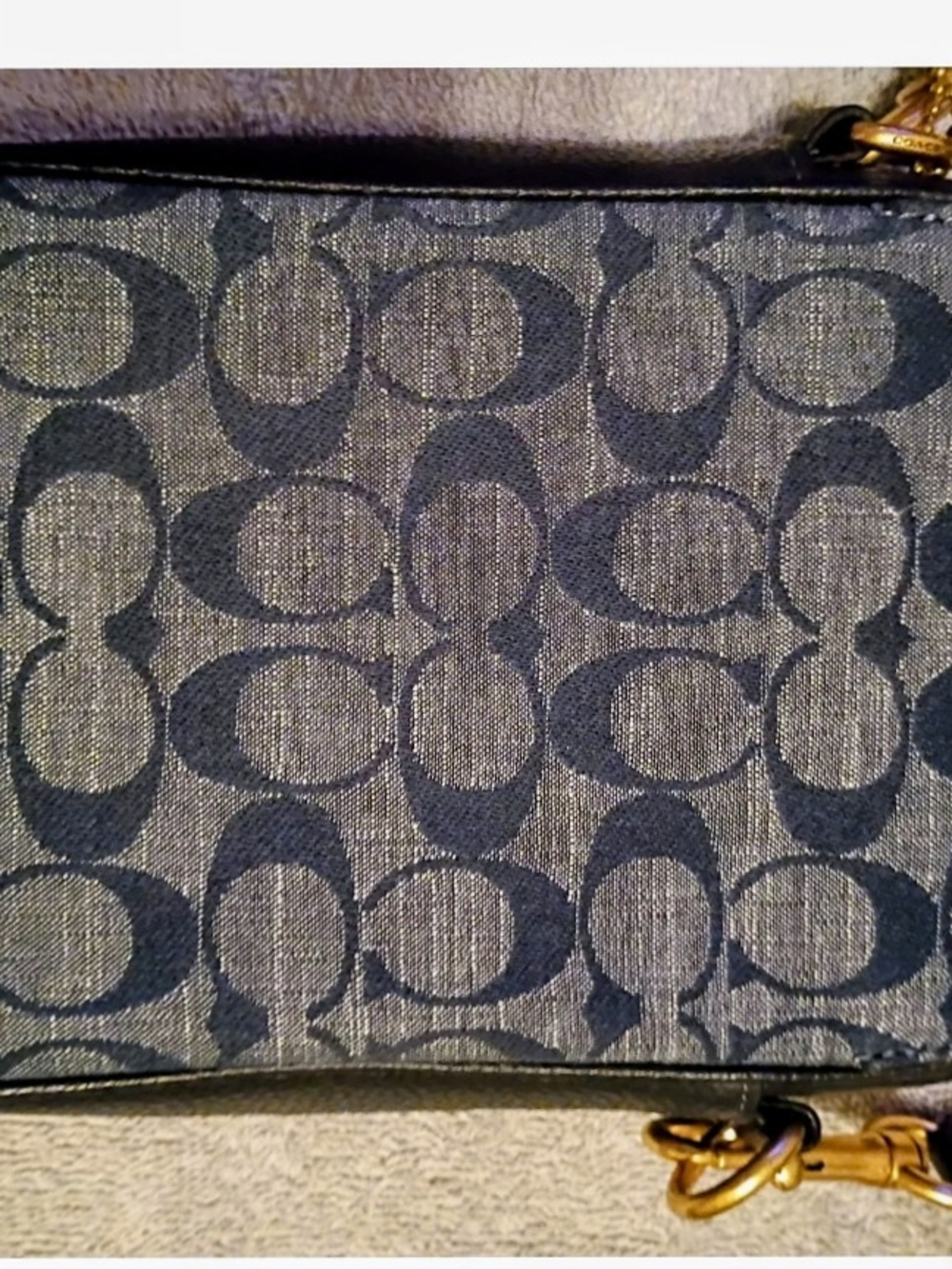 Coach Stanton Signature Chambray Crossbody - Blue - Picture 2 of 5